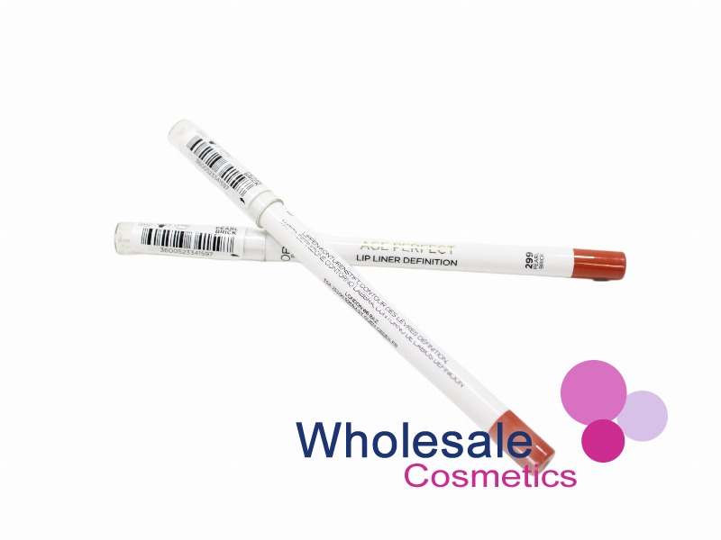 12 x L'Oreal Age Perfect Anti Feathering Lip Liner Pencil - 299 PEARL BRICK